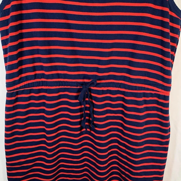 St john's Bay Dress Women's XXL Blue Red Striped Sleeveless Cotton Blend - Picture 2 of 7